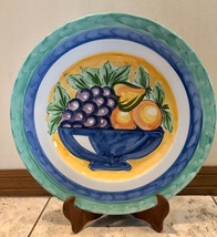 Studio Nova FRULOS GRAPES Hand Painted XLarge Round Portugal Made Platter Bowl - £58.97 GBP