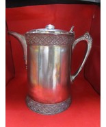 Meriden silverplate coffee pot with ceramic insert c1800 - $183.15