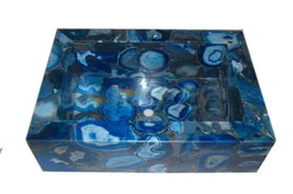 Blue Agate Stone Bathroom/Kitchen Wash Basin Sink Bowl Handmade Home Decor - £833.30 GBP+