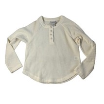 Falls Creek Girls Long Sleeve Ivory Waffle Top Small 6/6X Brand New Snap - £10.25 GBP