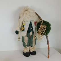 Handmade Hand Crafted Wood &amp; Cloth Santa Claus 26&quot; Tall Country Walking Wreath - £77.15 GBP