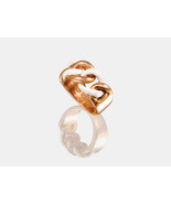 Adami and Martucci Link Chain Ring with White Leather - $266.09 CAD