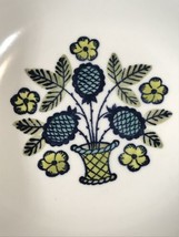 Vintage Poppytrail Metlox Blue Green Floral Serving Bowl California 9.75&quot;  - £7.60 GBP