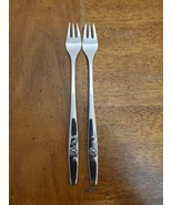 Oneida Stainless SSS Cocktai) Forks (2) &#39;Our Rose&#39; Stainless Steel Flatware - $8.56