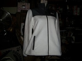 FILA SPORT Cool Porcelain White+Soot Black Fleece Jacket Size S - £10.12 GBP