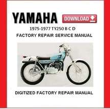 1975-1977 YAMAHA TY250B C D Factory Service Repair Manual - $20.00