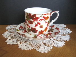 Autumn Leaves Cup and Saucer Set - Four (4) Sets Available - £7.99 GBP