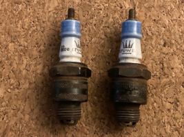 RARE Pair Vintage Blue Crown &quot;Double Gap&quot;  FM 4 Spark Plugs Collectible - $364.53 MXN