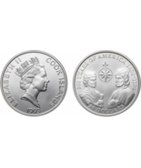 Cook Islands: 500 Years of America, heavy silver coin 31.29 g - $297.57