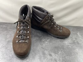 Trotters Combat Hiking Boots Men 9 M Shoes Brown Leather Lace Up Ankle Work - $34.47