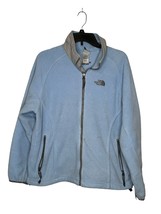 The North Face Women Jacket Fleece Windwall High-Neck Full Zip Blue Large - £15.63 GBP