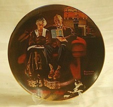 Norman Rockwell Evening&#39;s Ease Collector Plate Edwin M Knowles 7586N - £15.81 GBP