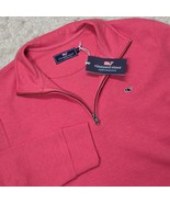 Vineyard Vines Sweater Mens L Pink 1/4 Zip Saltwater Boston Red Sox Swea... - $69.25