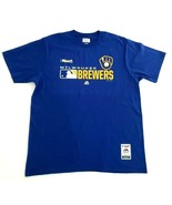 Milwaukee Brewer MLB Majestic Men&#39;s AC Undefeated T-Shirt Royal Blue Siz... - £21.74 GBP