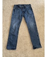 Levis 501 Jeans Mens Actual 32x32 Straight Button Fly  Washout Distressed - $582.51 MXN