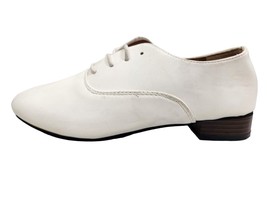 Chaakan Women's US 7.5 M  White Leather Lace-Up Shoes CHN 240 - $20.93