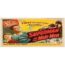 2 5/8&quot;x1 5/8&quot; Superman Mole People Cardstock Billboard Insert Fit Lionel Ho 0310 - $5.99