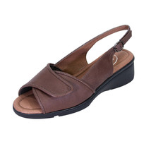 24 Hour Comfort Shirley Women Wide Width Open Toe Adjustable Fastener Slingback - £31.86 GBP