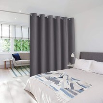 Nicetown Closet Door Curtain, Noise, One Panel, 10Ft Wide X 8Ft Long, Grey - £51.89 GBP