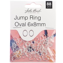 John Bead Jump Ring Oval 8x6mm 88/Pkg-Silver 1401024 - $13.90