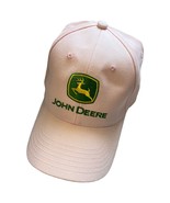 John Deere Logo Structured Adjustable Cap Hat Ladies Pink - $17.60 CAD