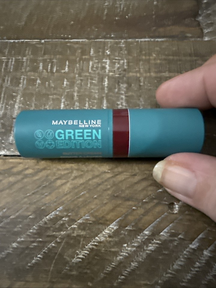 MAYBELLINE Green Edition Butter Cream High-Pigment Lipstick 001 Ecliptic - $7.80