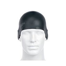 Speedo Adult Plain Moulded Silicone Cap - Black, One Size  - $22.00