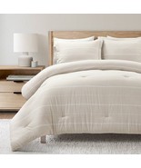 King/California King Beige Off-White Stripe Lightweight 3-Piece Comforte... - $421.26 CAD