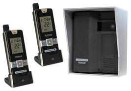Wireless Gate &amp; Door Intercom with 2 x Handsets (UltraCOM2) Black with Hoods - £317.34 GBP