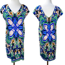 Maeve Anthropologie Silky Floral Sheath Dress Size S 6 Multicolor Shift - £24.13 GBP