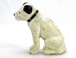 Miniature Cast Iron Still Bank, &quot;Nipper&quot; RCA Terrier Dog Mascot, Collectible - £39.12 GBP
