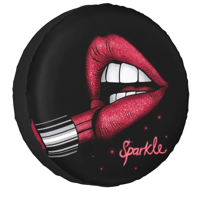 Fashion Lipstick Sexy Red Lips Spare Tire Cover Case Bag Pouch for Jeep - £15.03 GBP