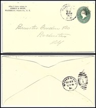 1896 NEW YORK Cover - Gibson &amp; Huff, Waterloo to Rochester, NY O19 - £2.32 GBP