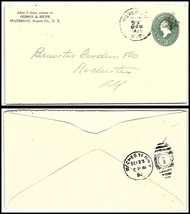 1896 NEW YORK Cover - Gibson &amp; Huff, Waterloo to Rochester, NY O19 - £2.21 GBP