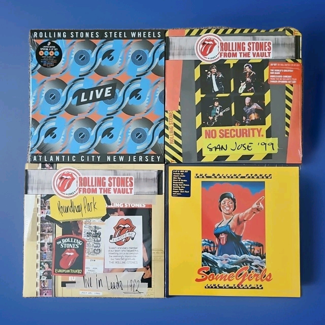 Lot of 4 Rolling Stones Records (New): From the Vault Leeds, Steel Wheel... - $174.99
