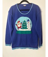 Vintage Eyeshadow Snow Globe Sweater XL w Battery Pack  to light up UNTE... - $25.23