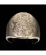 Sterling silver ring Celtic Cross Runes Irish Knot symbol Ireland high p... - $101.87 CAD