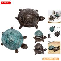 Cast Iron Turtle Hidden Key Holder for Outdoor Yard Garden Decor Set of ... - $45.49