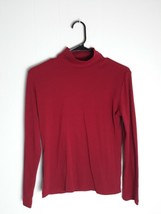 Carolyn Taylor Essentials Maroon Mock Neck Pullover Shirt Womens Size Small - $220.09 MXN
