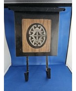 Vintage Black Metal Wall Mount Mailbox w/Emblem and Newspaper Rack Hooks - $162.46 CAD
