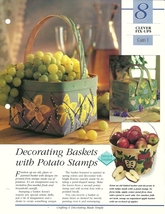 Decorating Baskets With Potato Stamps Instructional Leaflet - $1.99