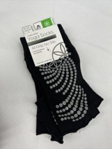 Gaiam Toeless Yoga Socks All Grip No Slip One Size  2 Pack Black COMBINE SHIP!! - £5.52 GBP