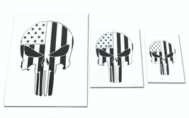 3 PACK American Flag Punisher Skull Airbrush Painting Truck Camo Stencil... - £11.76 GBP