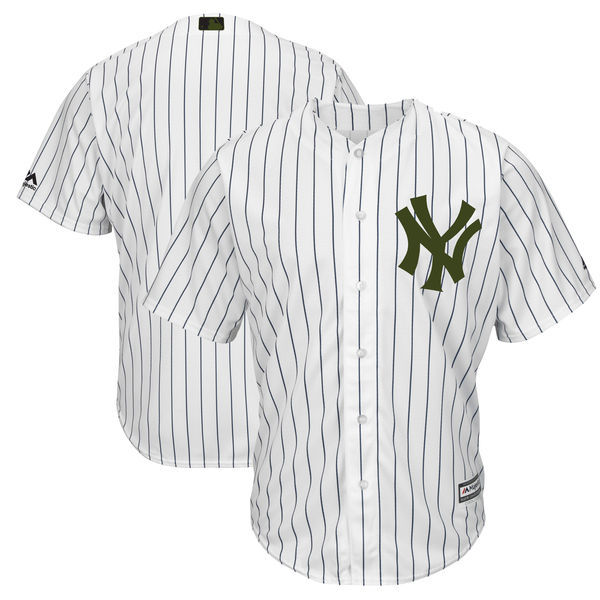 Men's New York Yankees Blank Jersey White 2018 Commemorative Edition - $42.98