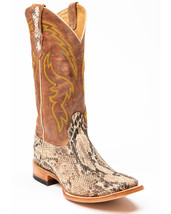 Cody James Men&#39;s Exotic Python Western Boots - Broad Square Toe - £179.99 GBP