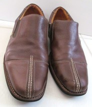 Sandro Moscoloni Leather Slip On Shoes W Elastic Side Brazil Brown Mens 14 D - £27.13 GBP