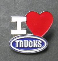 I Love Heart Trucks Lapel Or Hat Pin Badge 7/8 Inch - £4.22 GBP