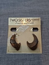 Vintage Two Sisters Gold Tone Hook Style Earrings, 1 1/8&#39;&#39; - $9.99