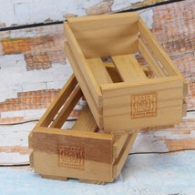 Napa Valley Wood Cassette Tape Holder Crate Storage for 12 Cassettes Lot of 2 - £28.95 GBP