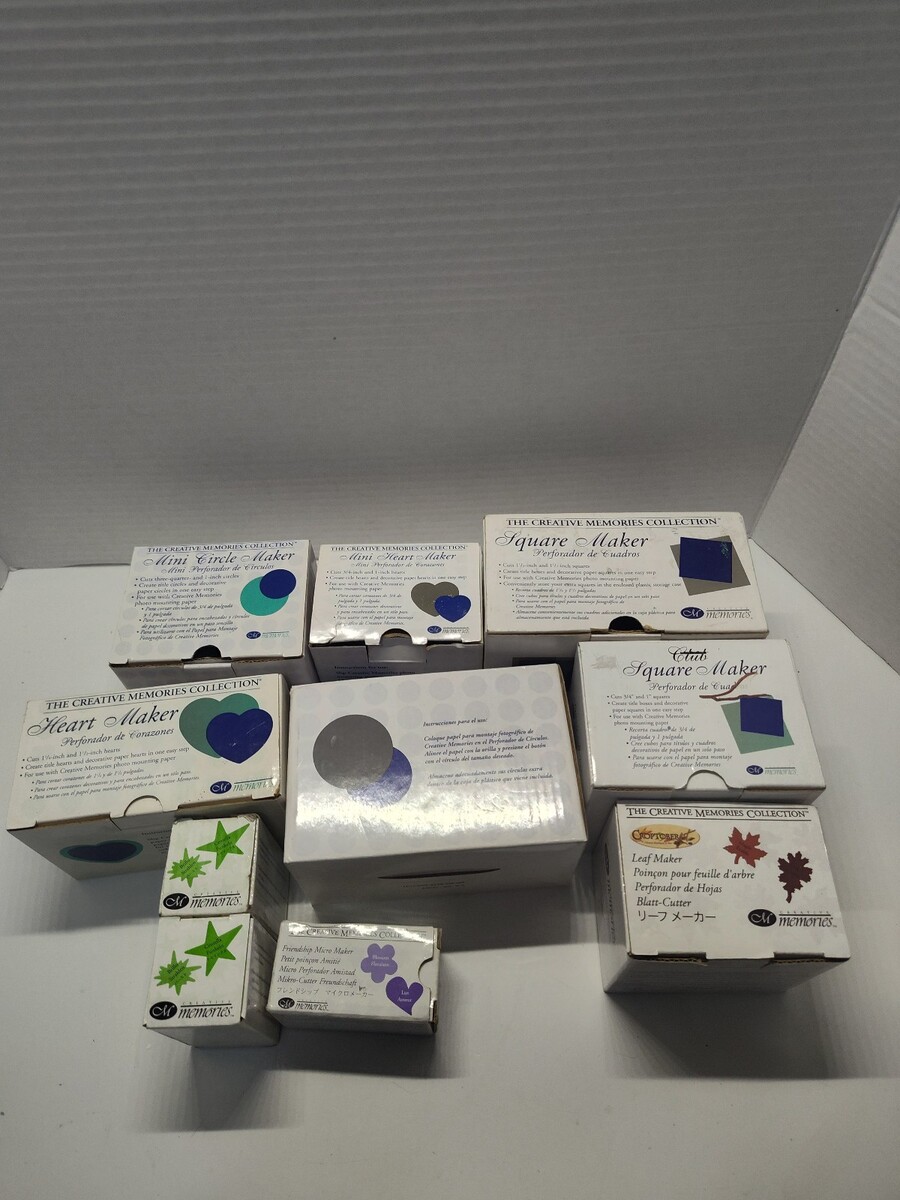 Creative Memories Lot of 10 Punches Cardmaking Scrapbooking Hearts, Star... - $44.54